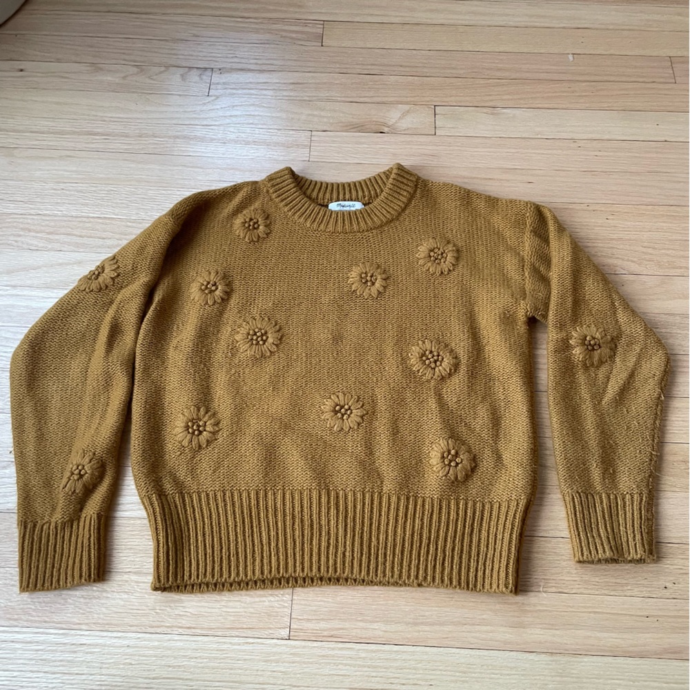 Madewell sunflower yellow golden sweater